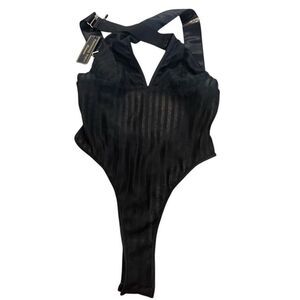 Fascinating nights intimates black lingerie bodysuit size small